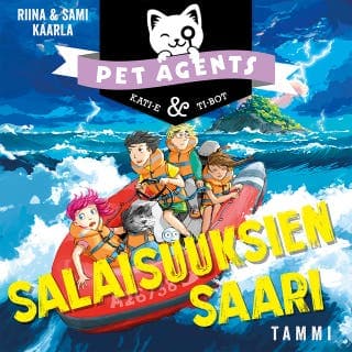 Salaisuuksien saari. Pet Agents 12 – Riina ja Sami Kaarla, äänikirjan kansi